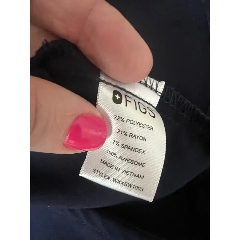 FIGS Technical Collection Women's Navy Rafaela Oversized Scrub Top Sz L - Picture 8 of 9